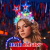 Kesvb Light Up 4th of July Headband LED Star Hairband
