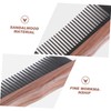 Mikinona Double Row Sandalwood Massage Comb Durable Anti-static Hairdressing Tool
