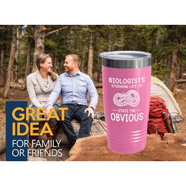 Biologist Pink Edition Viking Tumbler 20oz - Biologists Studying life - Biology Teacher Chemistry Student Biochemistry Marine Scientific Future Laboratory Assistant