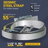 Everflow GWHSE80 Seismic Water Heater Restraining Strap, Galvanized Steel, 80