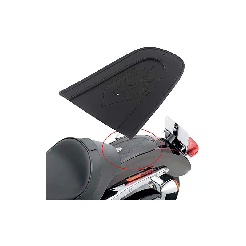 New Black Leather Frame Rear Fender Bib Cover Cushion Fit