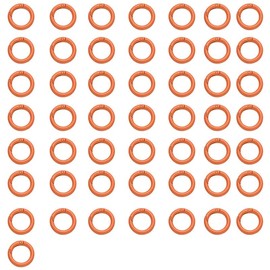 50 Pcs Spring O Rings, Zinc Alloy Round Carabiner Snap, Metal Spring Snap Clips Buckles for DIY Craft, Keyring, OD 27 mm, Orange