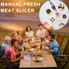 Frischfleischschneider, manueller Frischfleischschneider, Meal Prep, einstellbare Schnittstärke von 2 mm
