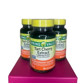 Spring Valley Tart Cherry Extract Antioxidant Supp Dietary 1,200 mg 270ct Bundle