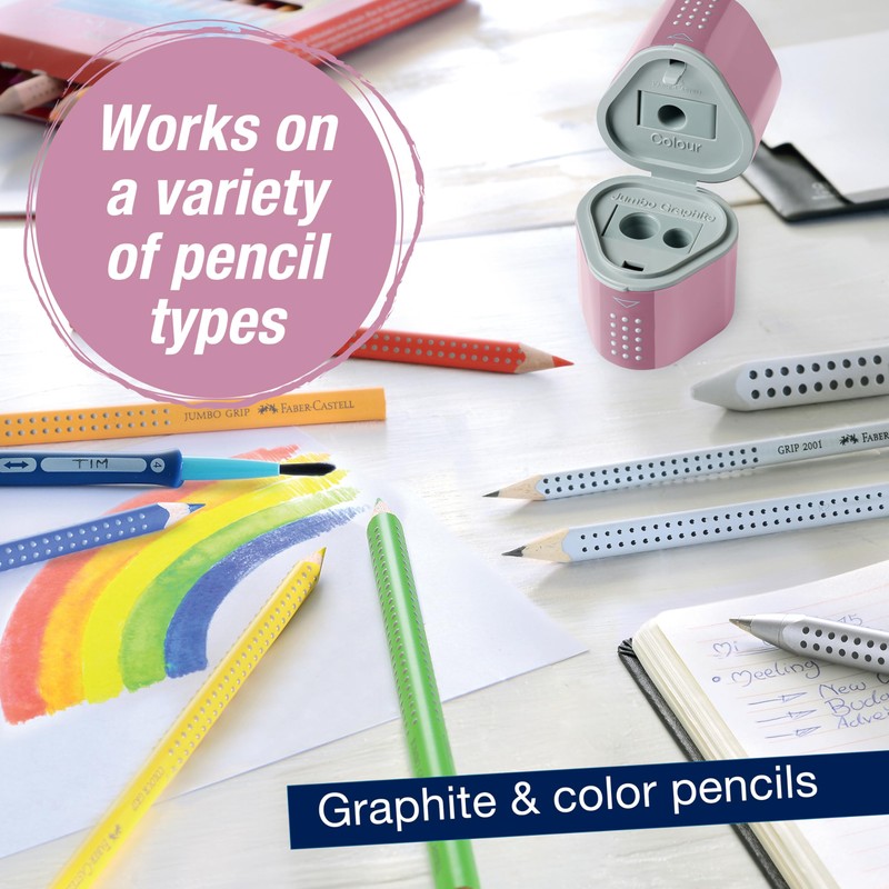 Faber-Castell Grip Trio Pencil Sharpener: Rose Shadows