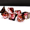Haxtec Sharp Edge Dice Set Red swirls DND Dice Set