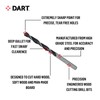 DART 8 Piece Brad Point Wood Drill Bit Set -
