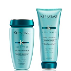 Kérastase Resistance Bain Force Architecte 250ml & Ciment Anti-Usure 200ml Duo