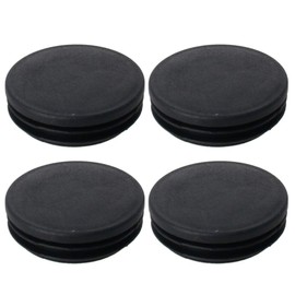 MroMax 70mm Ducting Cap, Round Tubing Plug Post End Caps for Handrail Stair Newel Guardrail Tube Black 4Pcs
