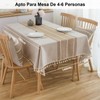 7CDXD Manteles para Mesa Rectangular,Mantel Rectangular,Mantel de Lino Tela rústica