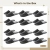 12 Pairs Closed-Toe Spa Slippers Bulk - Reusable Slippers Coral