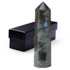 QINJIEJIE Labradorite Crystals Tower 4 Inch Large Healing Stone Crystal