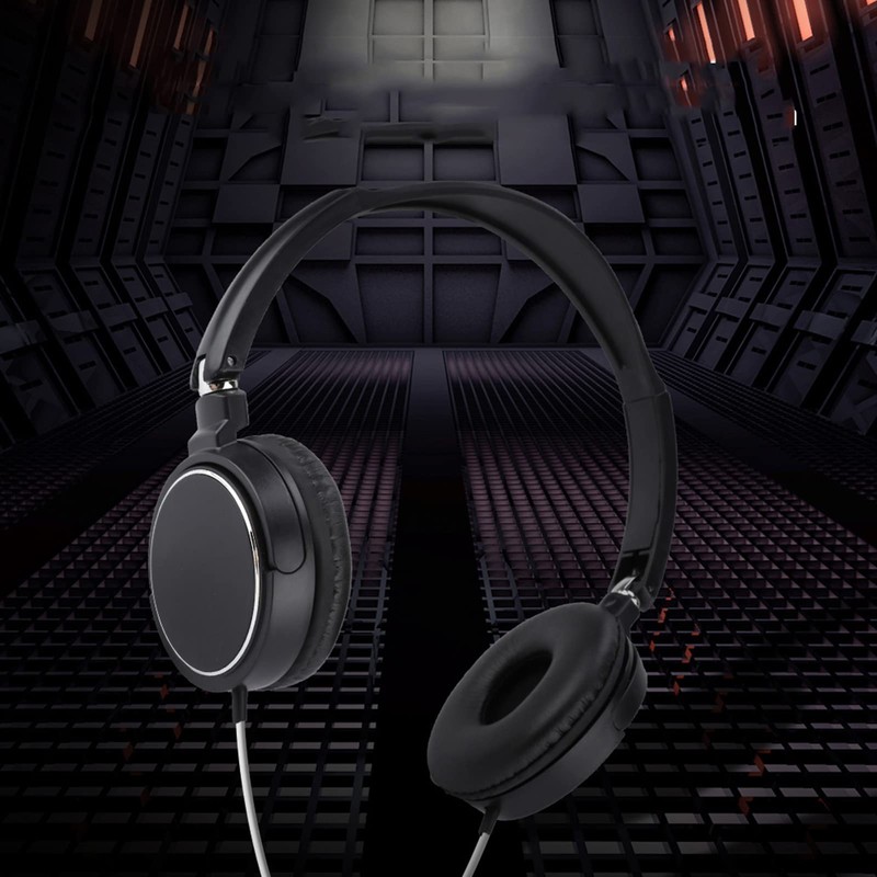Stereo Headphones, Foldable Compact Wired Headset Stereo HiFi Music Headphones