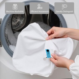 SheetSnaps 12-Pack Color-Coded Bed Sheet Labels – Snap-On Tags for Queen, King & Full Sizes, Machine Washable Sheet Organizer for Effortless Bed-Making