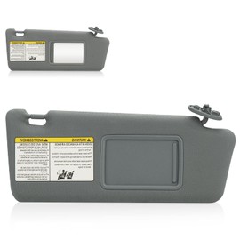 Hurotoms Right Passenger Side Sun Visor Without Light for Toyota Tacoma 2005-2015, Replacement 74310-04081-E0,Gray Visor Assembly