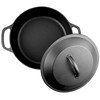 VORRINGARD Pre-Seasoned Cast Iron Dutch Oven with Lid, Round and