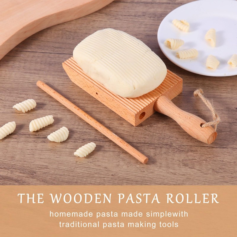 2 Pack Garganelli Stripper and Gnocchi Pasta Board Natural No