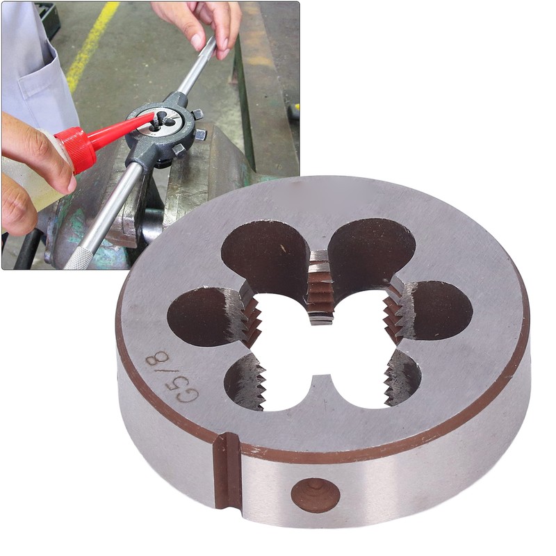 G5/8in Round Threading Die Alloy Steel Cylindrical Pipe Thread Repair