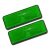 Partuto 2 Pcs Universal Motorcycle Reflector - Plastic Green