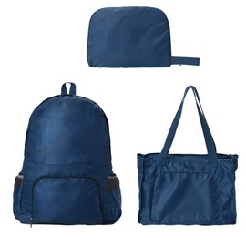 Suitcase Company GPT Folding Rucksack, Tote Bag, 2-Way Transformation, Compact, Sub Bag, Outlet, Navy (Dark Blue)