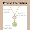 LOOYUUPEE Green Natural Jade Necklace, Four Leaf Clover Jade Pendant