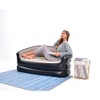 Yosogo Folding Portable Inflatable Double Sofa, Lazy Flocking Two-Seater Lounge