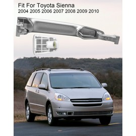 QLZOZB - Manija de puerta corredera trasera izquierda o derecha para Toyota Sienna 2004, 2005, 2006, 2007, 2008, 2009, 2010, reemplaza 69213-08020 69227-08040, plata