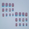 Square Press on Nails French Tip Fake Nails Medium False