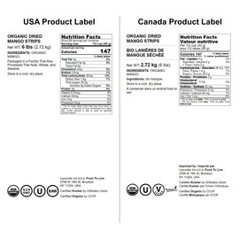 Food to Live Organic Dried Mango Strips, 6 Pounds – Non-GMO, Unsulphured, Unsweetened and Delicious Fruit Snack, Chewy and Naturally, Vegan, Kosher