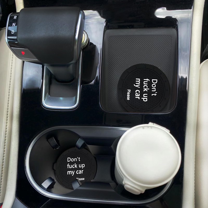 Luminuti 2 Pcs Car Cup Holder Coaster, Car Cup Holder