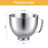 Tutamaz Stainless Steel Mixer Bowl for Kitchen Aid 4.5-5 Quart
