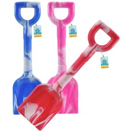 Electoys Beach Kids Spade 25cm Marble Plastic Shovel | Beach Spades Sand Pit Accessories | Garden Digging Spade for Children | Soil Scoop Seaside Sandpit Toys for Kids | Assorted Colour | 4 Pack