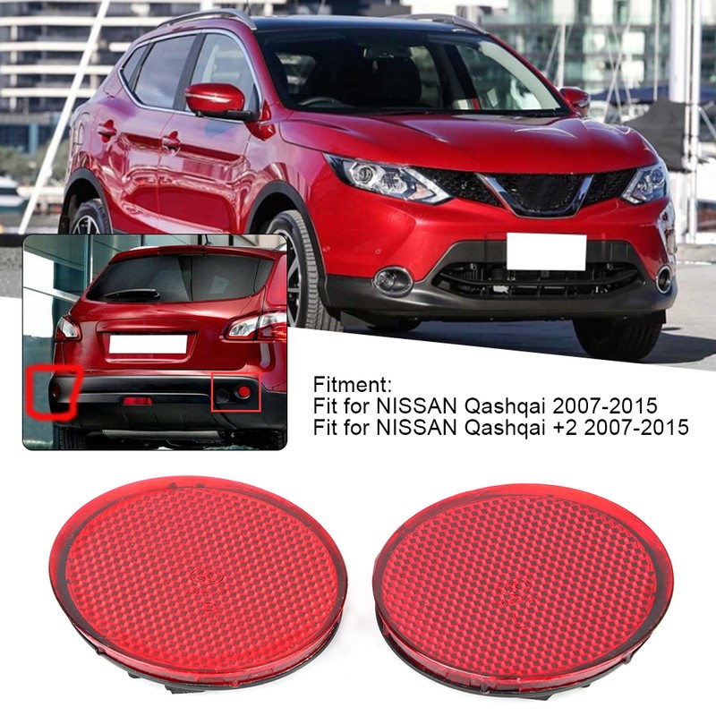 2pcs Red Lens Left &amp; Right Rear Bumper Reflectors 26561JE20A