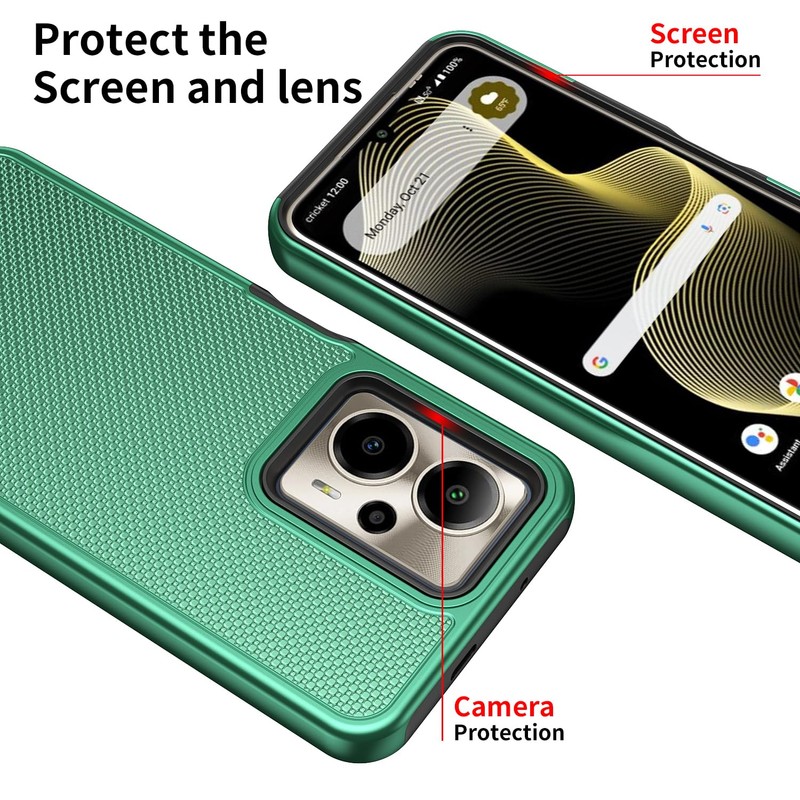 Cricket Outlast 5G 2024/AT&T Motivate Pro Case With Tempered Glass
