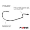 Phoxinus EWG Offset Worm Hooks - Weedless Fishing Hooks -