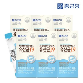 Jongkundang 종근당 프로바이오틱스 유산균 19 30포 6박스(6개월분) Jongkundang Probiotics Lactobacillus 19 30 Packs 6 Boxes (6 Months Supply)