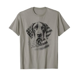 German Shorthaired Pointer American Flag GSP Dog Design Idea T-Shirt