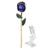 Golded Rose Flower Gift 24K Bright Deep Blue Base for