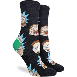 Good Luck Sock Women's Rick and Morty, Facial Expressions Socks, Adult, Shoe Size 5-9