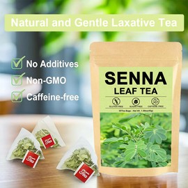 MANLAZULI Senna Tea Bags, Naturally Senna Leaf Tea for Relieve Constipation, Aid in Digestion - 30 Tag Bags.