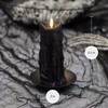 Luminara Heavy Wax Drip Flameless LED Candle, Black 2.5" x