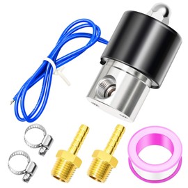 TAILONZ PNEUMATIC 1/4" BSP 24V Stainless Steel Barbed Solenoid Valve for Water, Air, Fuels, Gases Closed Type