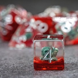 Sage's Portal Creature Familiars Resin DND Dice Set Polyhedral Dice Set for Dungeons and Dragons RPG Pathfinder Tabletop TTRPG (Snail)