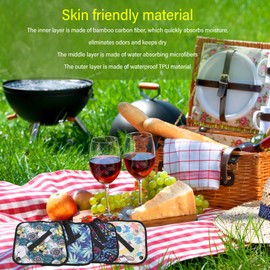 Xiuganpo Pee Cloth for Women Hiking, Eco Friendly Pee Cloth Silver Infused 2pcs for Female Urination Solution, Reusable Easy to Use Absorbent Wipes for Outdoors Hiking Camping (Type 3)