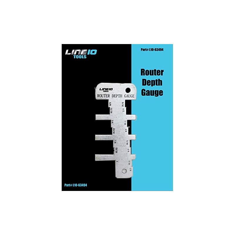 LINE10 Tools Router Depth Gauge, Setup Bit Height from 1/8