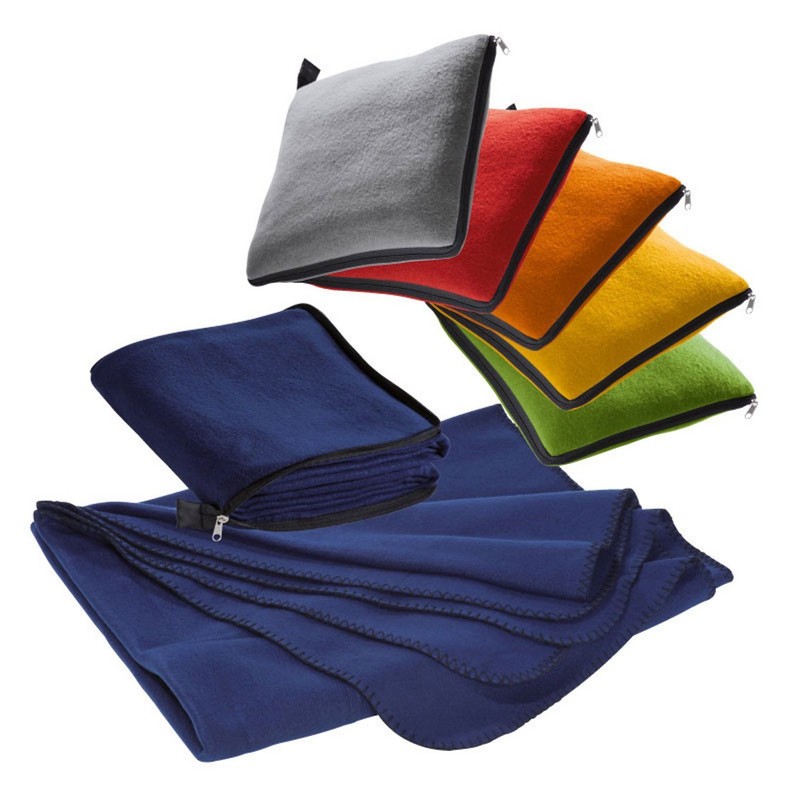 XL Fleece Blanket and Cushion in One, Red, Approx. 180