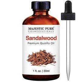 Majestic Pure MAJESTIC PURE Sandalwood Essential Oil | 100% Pure and Natural Sandalwood Oil | Premium Grade Essential Oils for Hair Care, Home Diffusers, Skin, Aromatherapy, Massage and Humidifiers | 1 Fl Oz