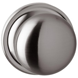 Bravura Hardware 906 Macon Knob Privacy Lockset with Modern Round Trim Door Knob for Bedroom/Bathroom, Satin Nickel