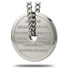 Men's Stainless Steel Weight Plate Necklace - Proverbs 27:17