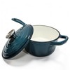 Davnjcka Enameled Cast Iron Saucepan, Non Stick Sauce Pan with